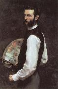 Frederic Bazille Self-Portrait with Palette oil painting